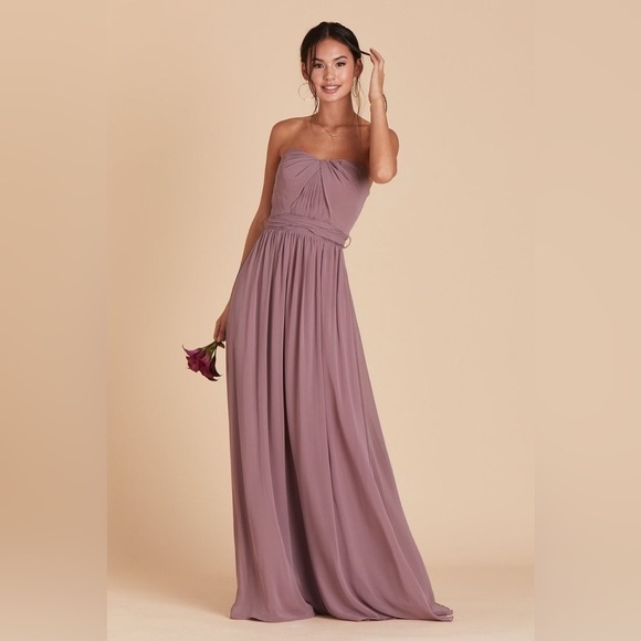 Birdy Grey Dresses & Skirts - Birdy Grey Grace Convertible Chiffon Maxi Dress – Mauve Homecoming Formal